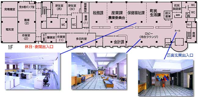 役場庁舎見取り図