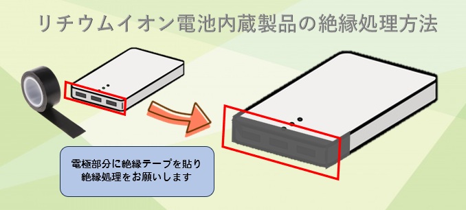 電極部分の絶縁方法例